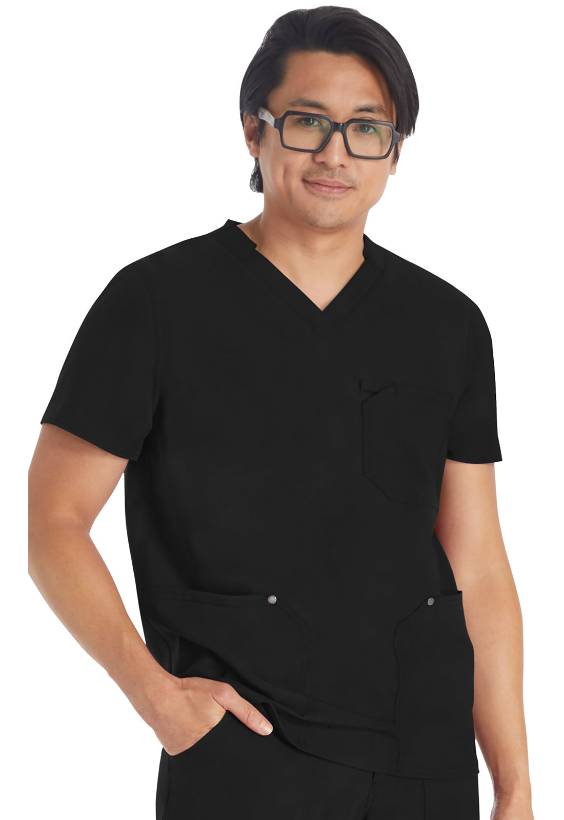 Men's Men's V-neck Top - Black